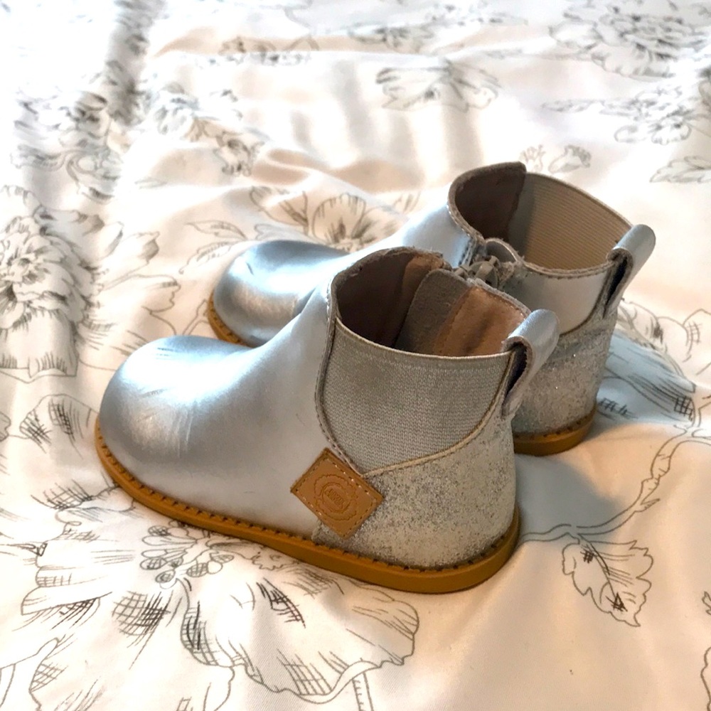 Livie & Luca glitter leather booties
